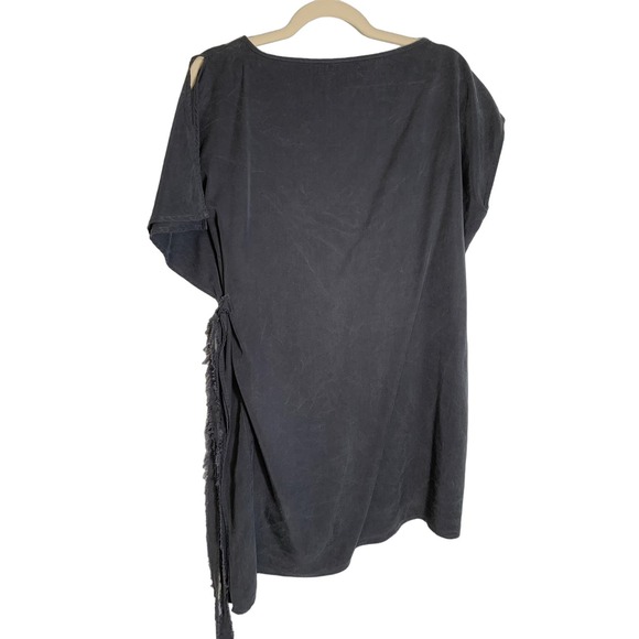 Natalie Busby Dark Gray Tencel Short Sleeve Shift Dress Sz S - Picture 2 of 3